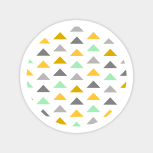 Geometric Triangles Grey, Mustard and Mint Sticker